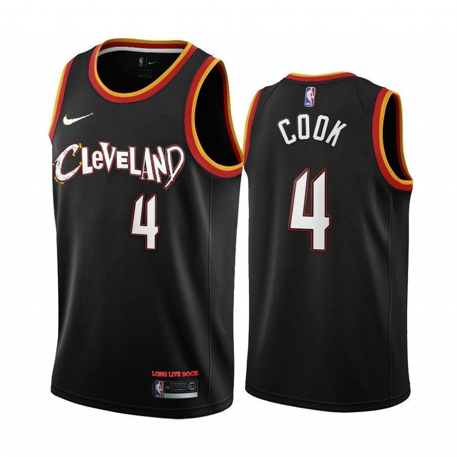 Cleveland Cavaliers Quinn Cook Black City Edition NBA Jersey Men's