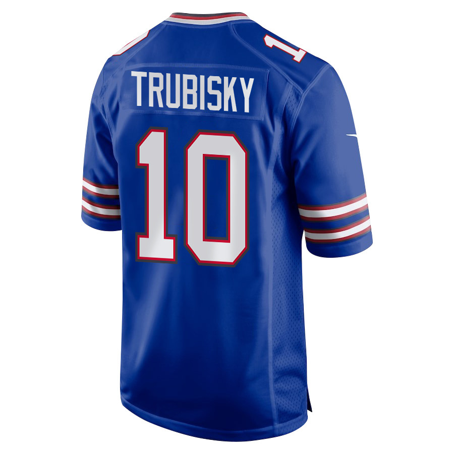 Mitch Trubisky 10 Buffalo Bills Team Game Royal NFL Jersey Men's