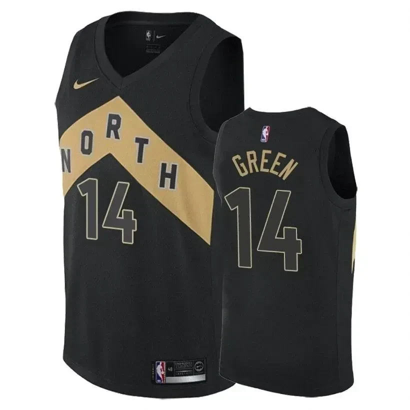 Raptors Danny Green 14 City Black NBA Jersey Men's