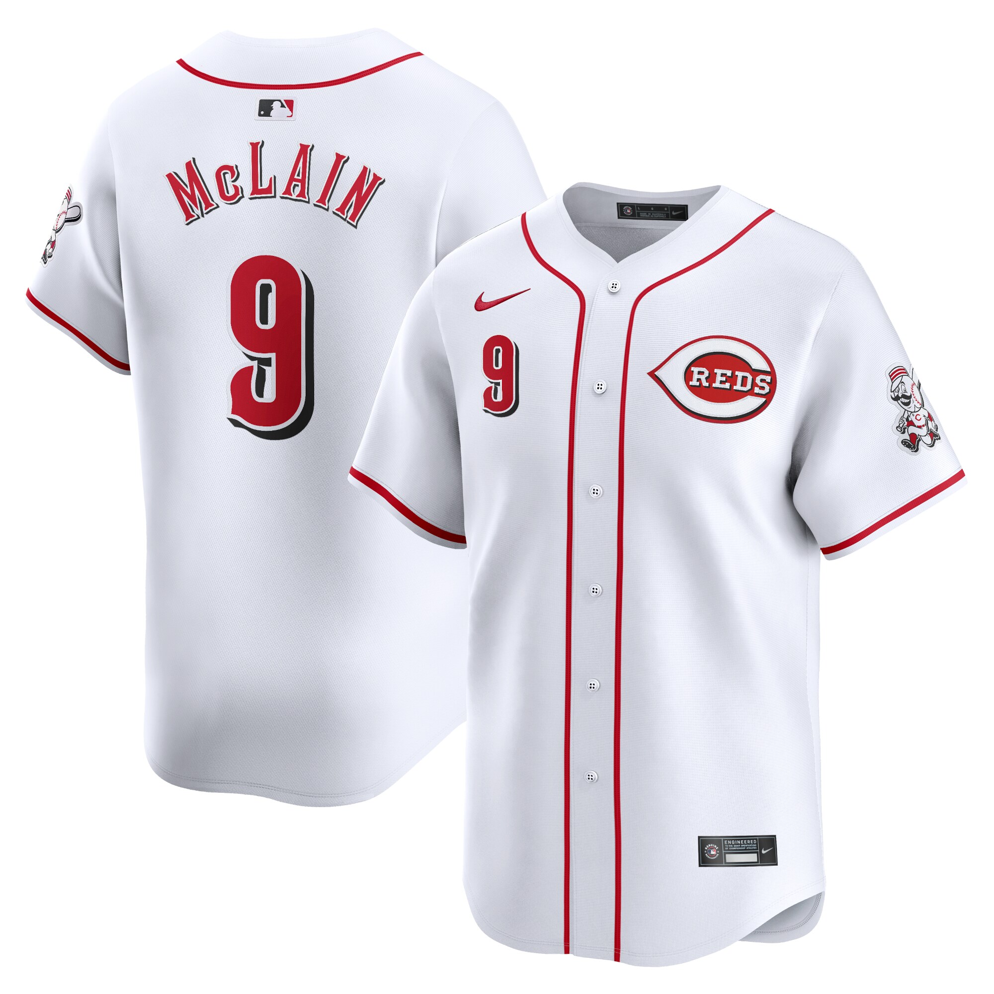 Cincinnati Reds Matt McLain White Home Limited Player MLB Jersey Men's
