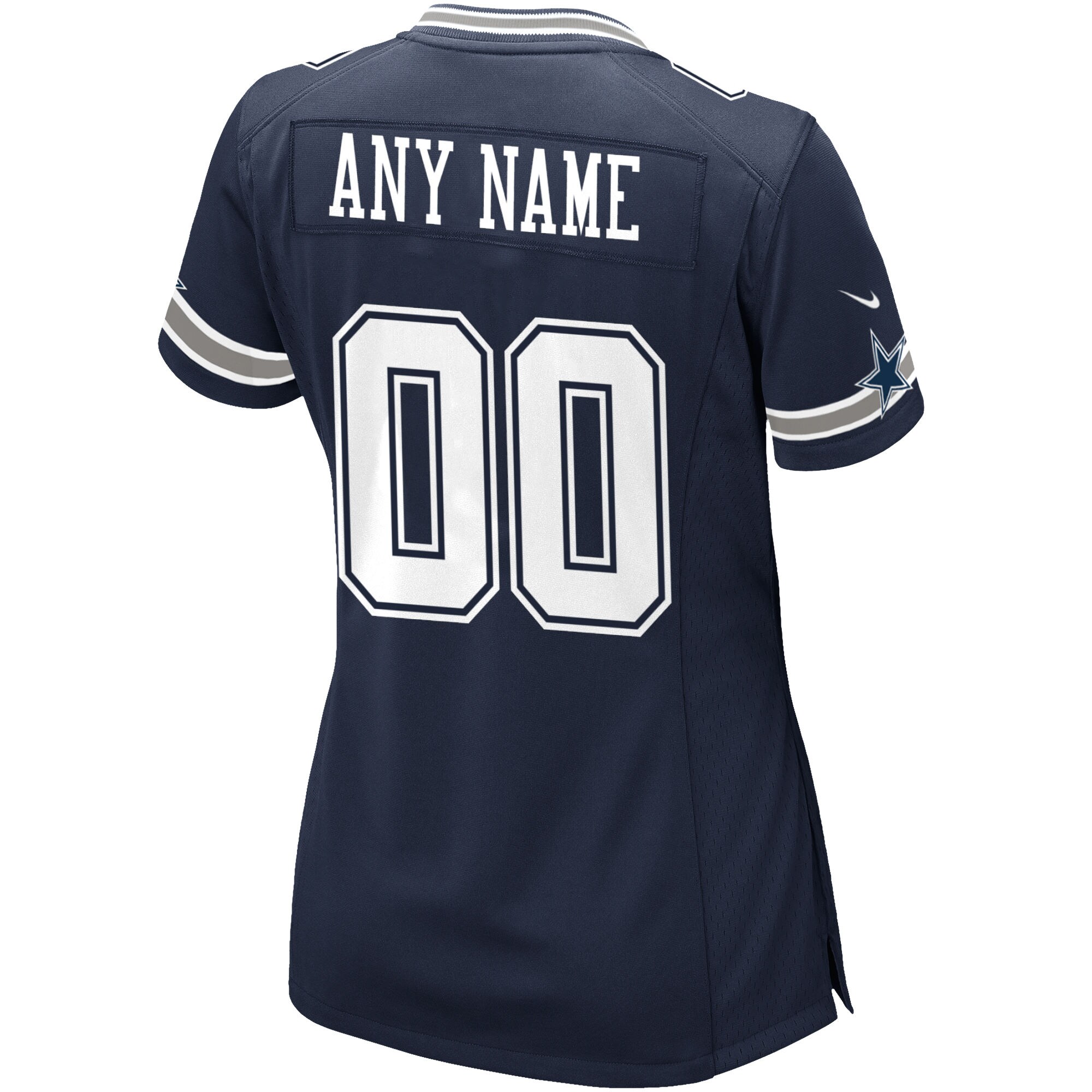 Navy Dallas Cowboys Custom Game NFL Jersey Women's