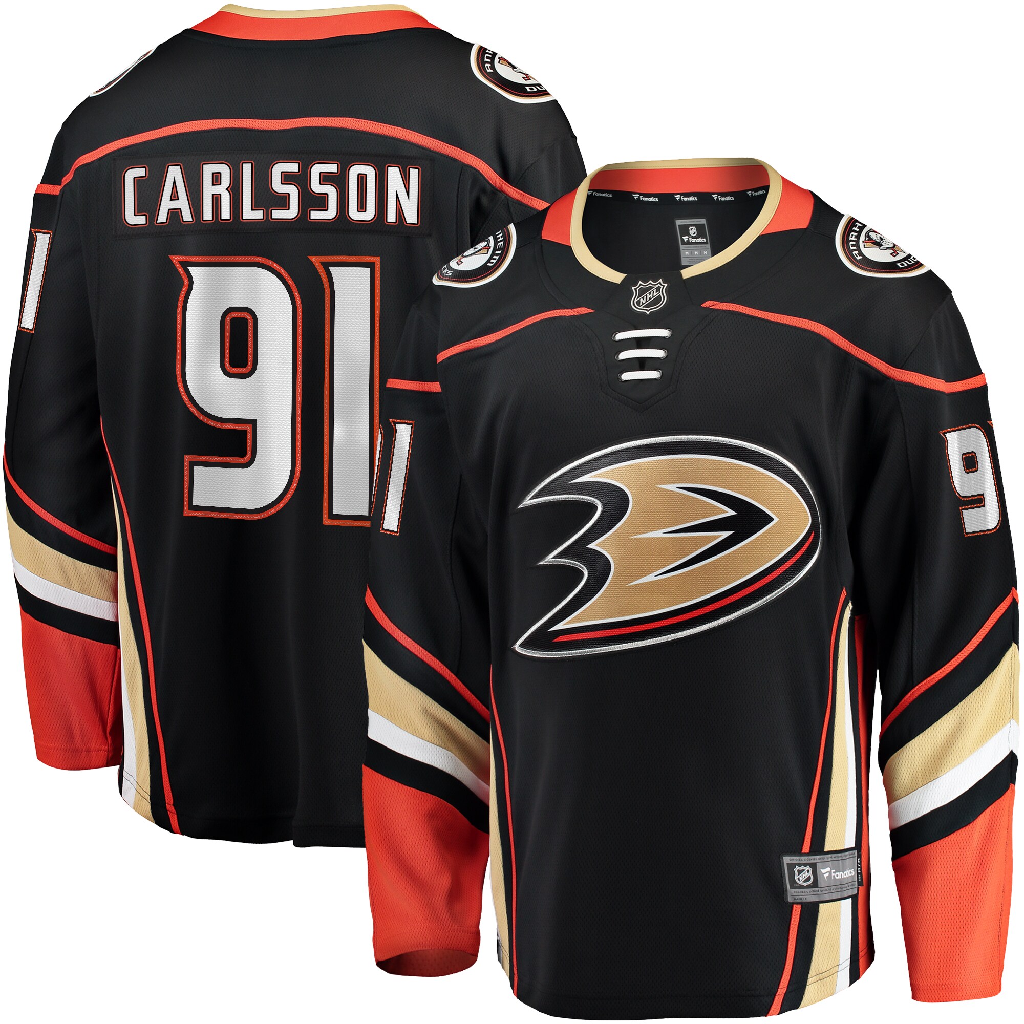 Anaheim Ducks Leo Carlsson Black Home Breakaway Player NHL Jersey Men's