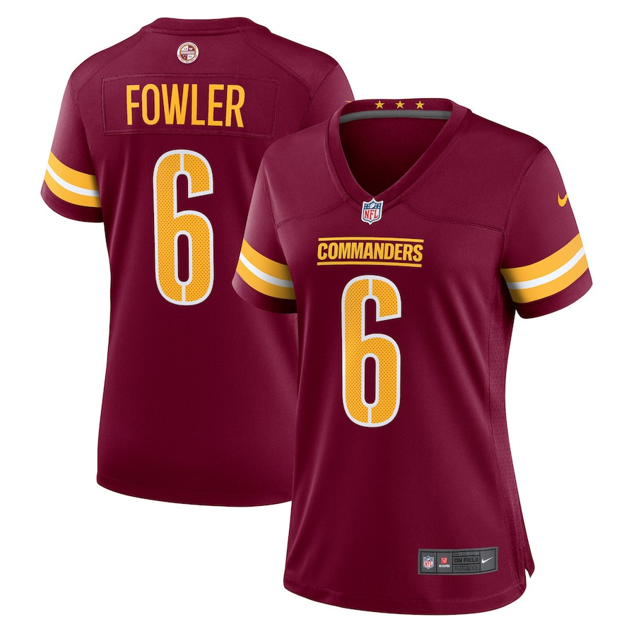 Dante Fowler Jr. 6 Washington Commanders Game Burgundy NFL Jersey Women's