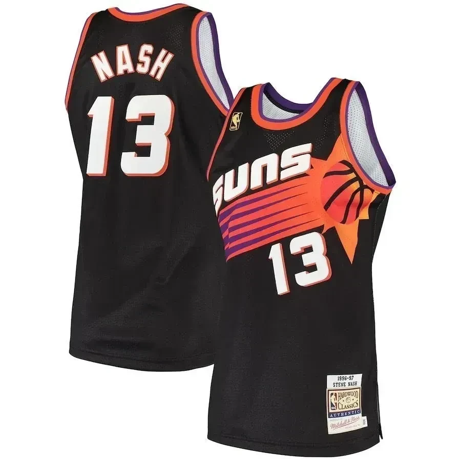 Steve Nash Phoenix Suns Mitchell Ness 1996 Hardwood Classics Black NBA Jersey Men's
