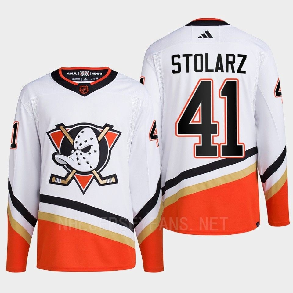 Anaheim Ducks 2022 Reverse Retro 2.0 Anthony Stolarz 41 White Primegreen NHL Jersey Men's