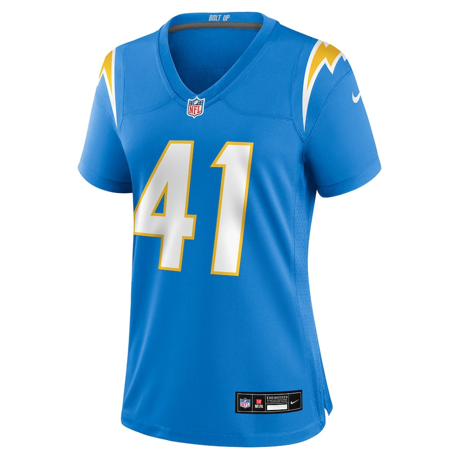 Eli Apple 41 Los Angeles Chargers Game Powder Blue NFL Jersey Women's