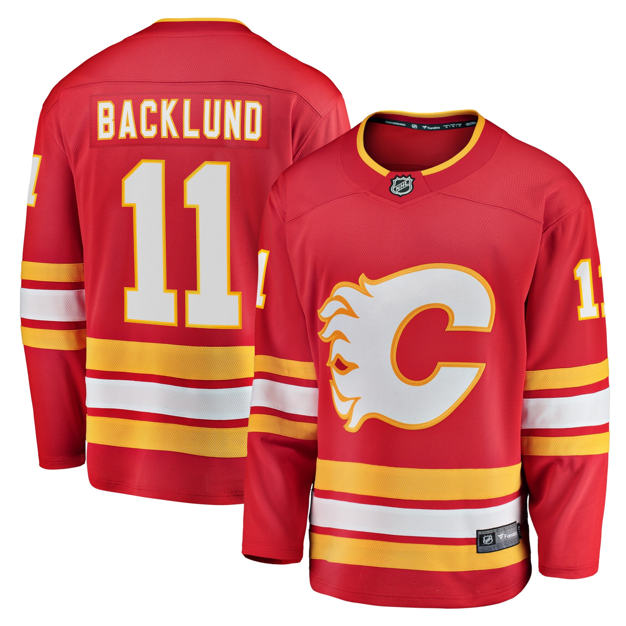 Calgary Flames Mikael Backlund Red Home Breakaway Player NHL Jersey Men's