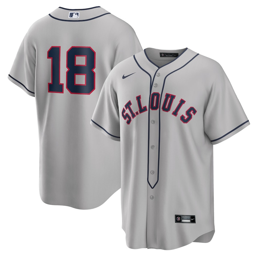 Jordan Walker 18 St. Louis Cardinals 2024 Rickwood Classic Player Gray MLB Jersey Men's