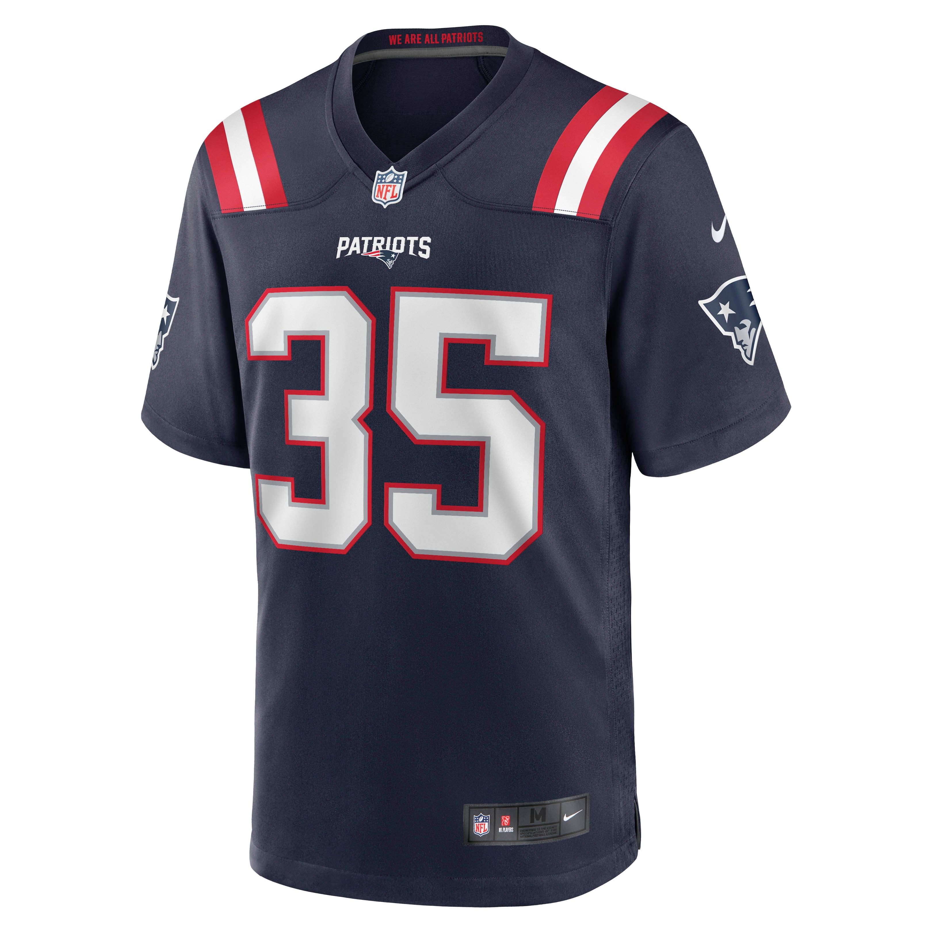 New England Patriots Jim Nance Navy Retired Player NFL Jersey Men's