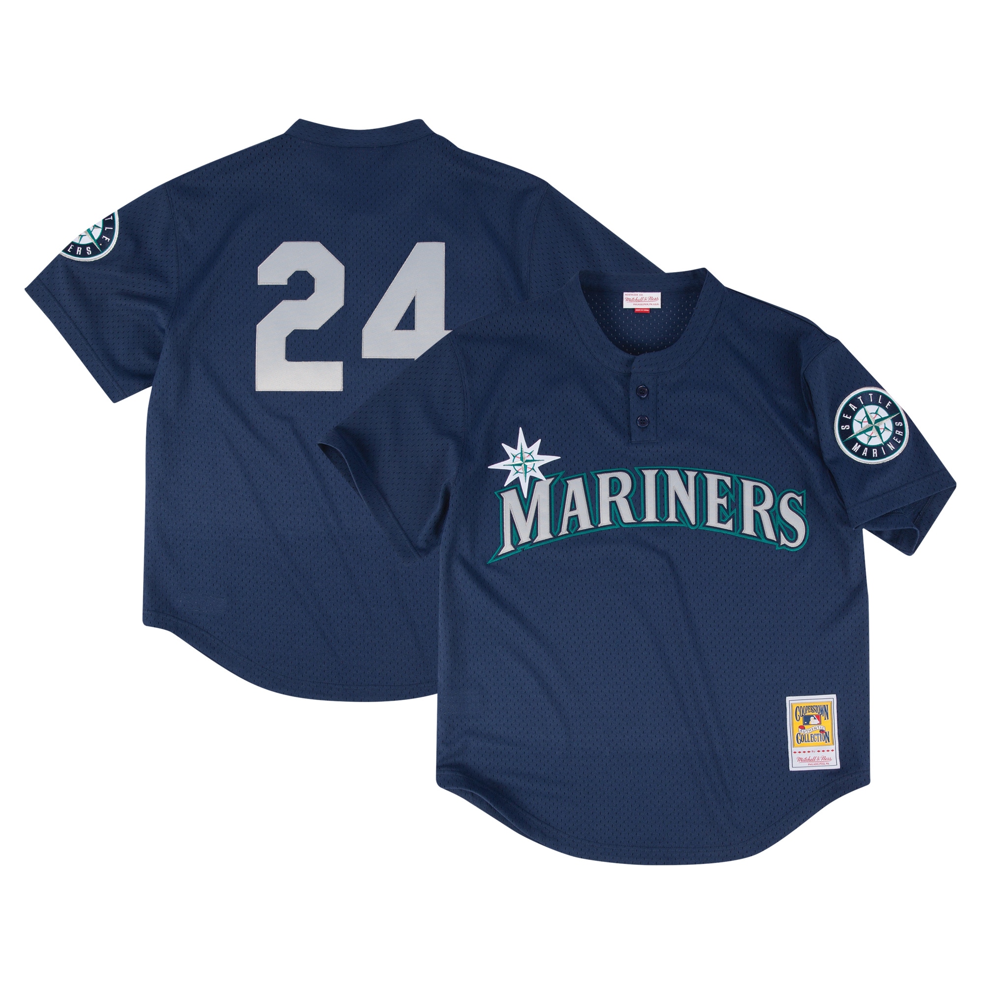 Seattle Mariners Profile Navy Big Tall Cooperstown Collection Mesh Batting Practice MLB Jersey Men's