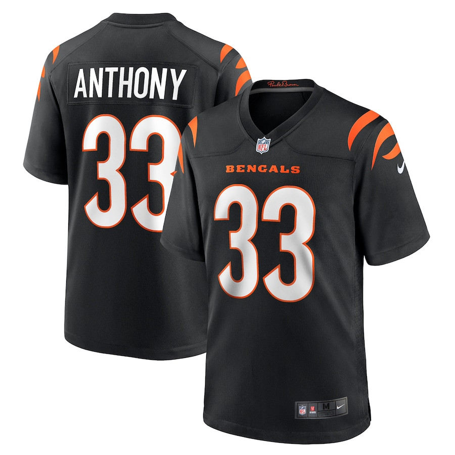Daijahn Anthony 33 Cincinnati Bengals Game Black NFL Jersey Men's