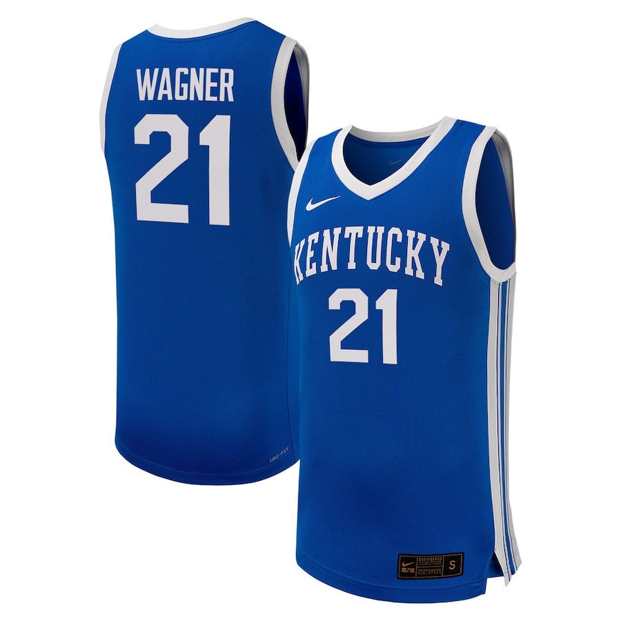 D.J. Wagner 21 Kentucky Wildcats Royal NCAA Jersey Men's