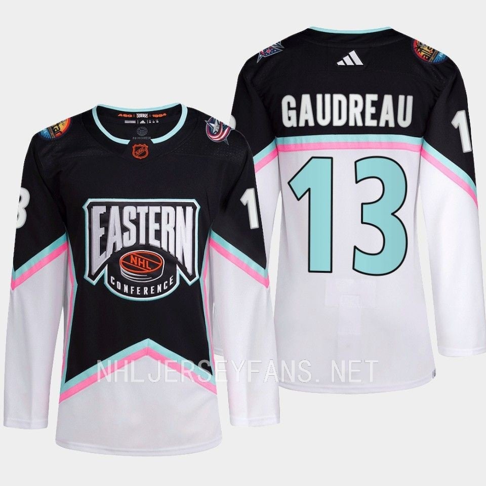 Johnny Gaudreau 13 Columbus Blue Jackets 2023 All Star Game Black Equipment NHL Jersey Men's