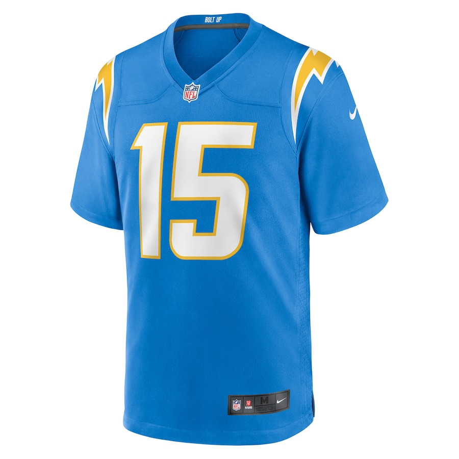 Ladd McConkey 15 Los Angeles Rams 2024 Draft Game Royal NFL Jersey Men's