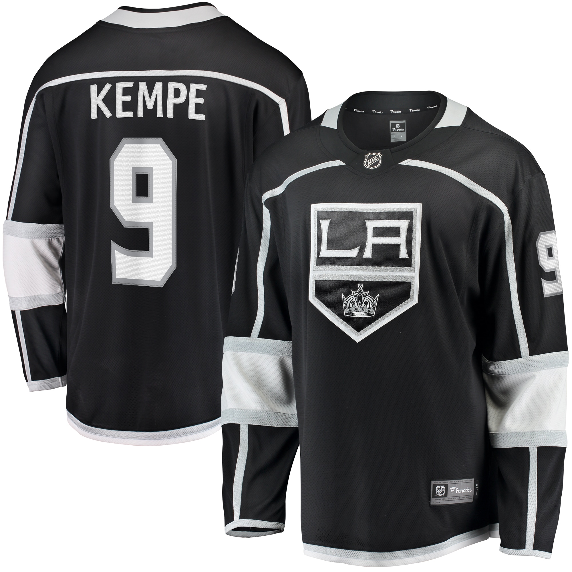 Los Angeles Kings Adrian Kempe Black Home Premier Breakaway Player NHL Jersey Men's