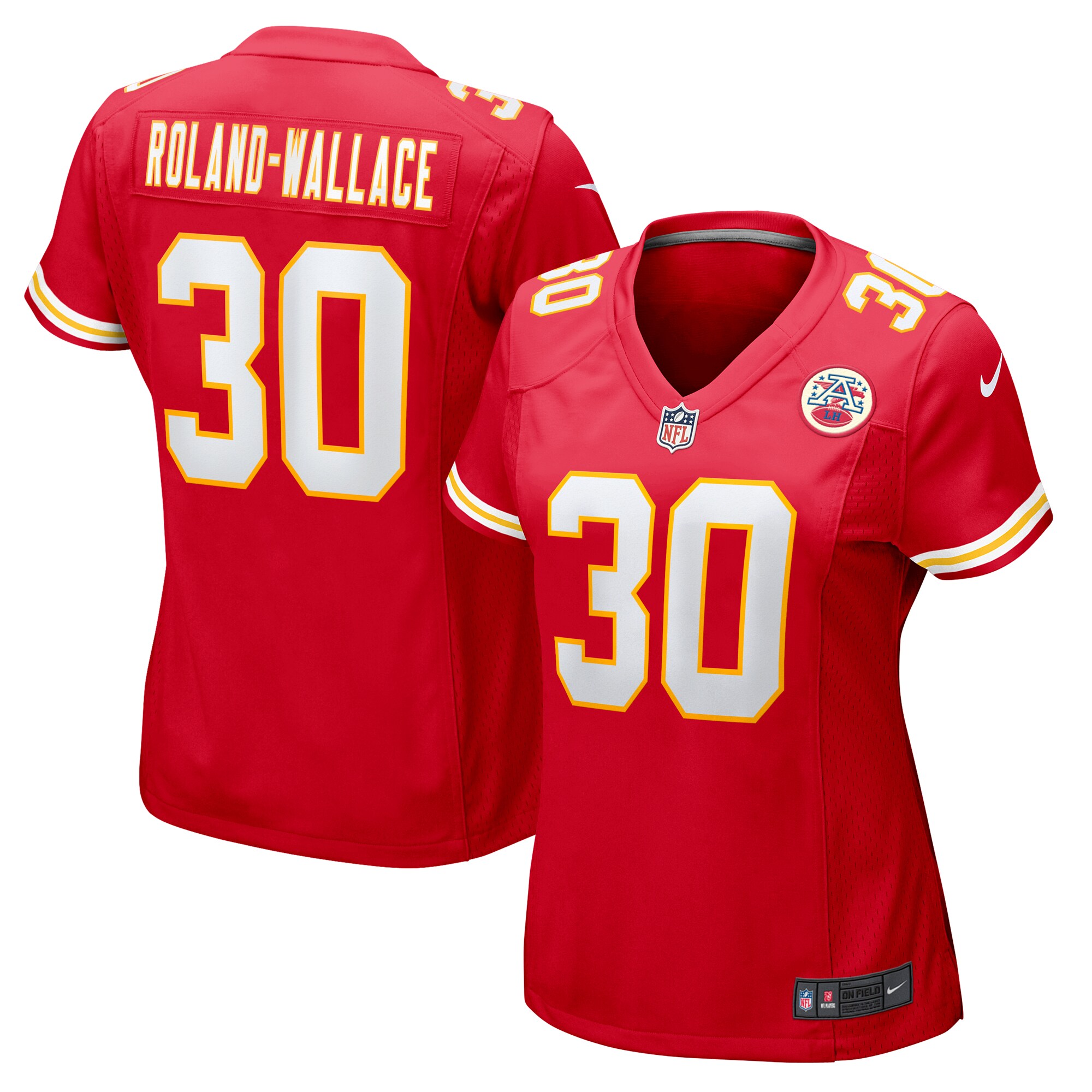 Kansas City Chiefs Chris Roland-Wallace Red Game NFL Jersey Women's