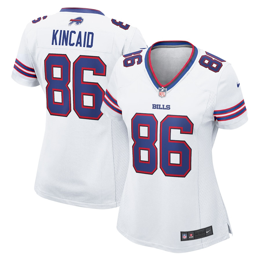 Dalton Kincaid 86 Buffalo Bills Game White NFL Jersey Women's
