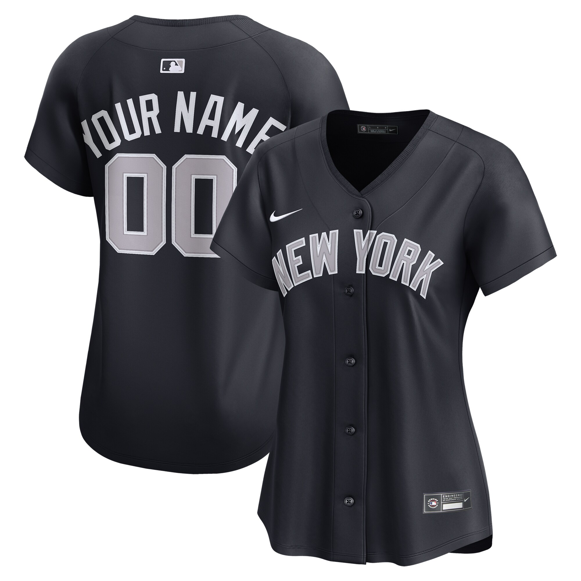 New York Yankees Navy Alternate Limited Custom MLB Jersey Women's