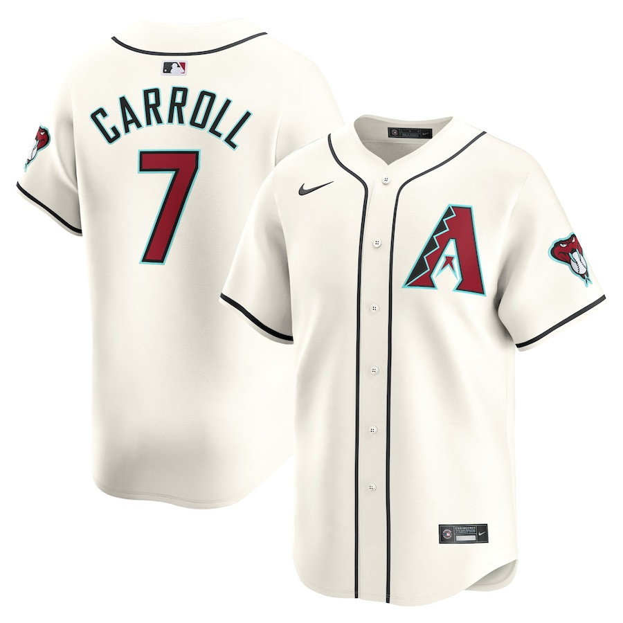 Corbin Carroll 7 Arizona Diamondbacks Home Limited Player White MLB Jersey Men's