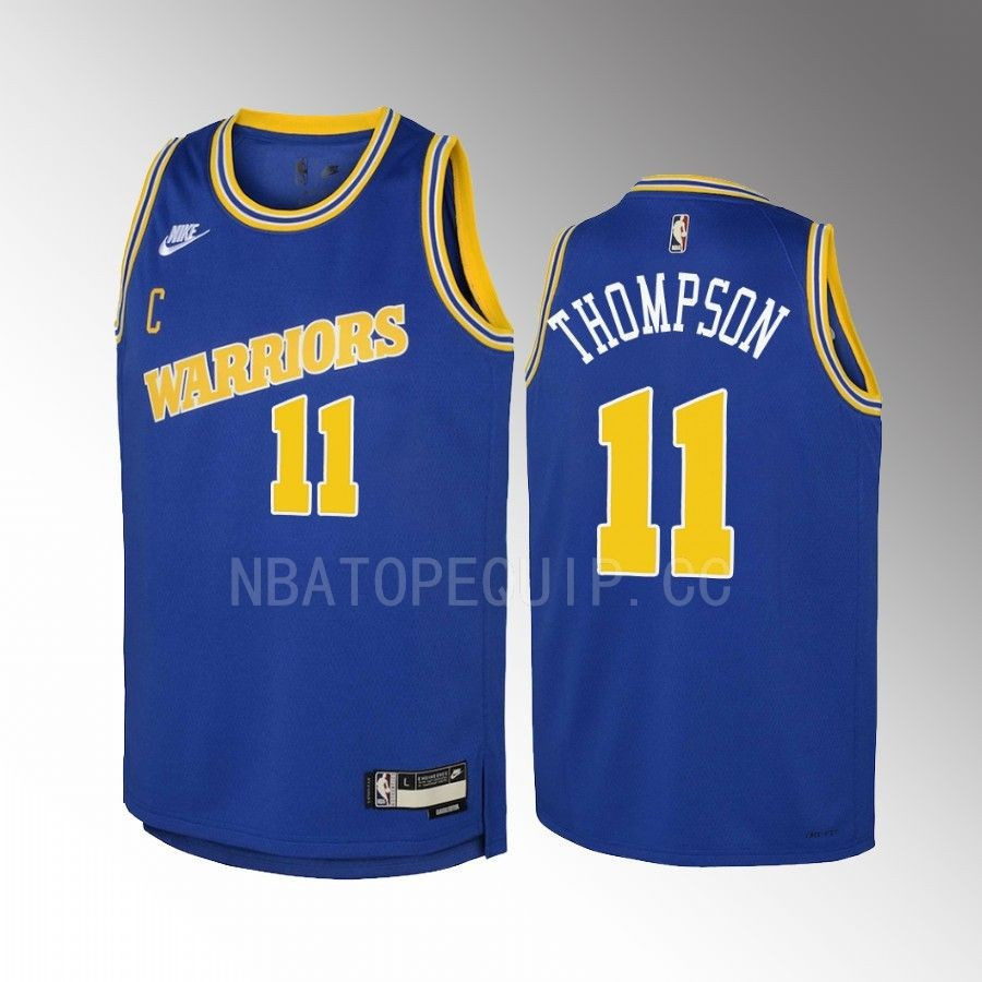 Golden State Warriors Klay Thompson 11 Classic Edition Blu Swingman NBA Jersey Youth