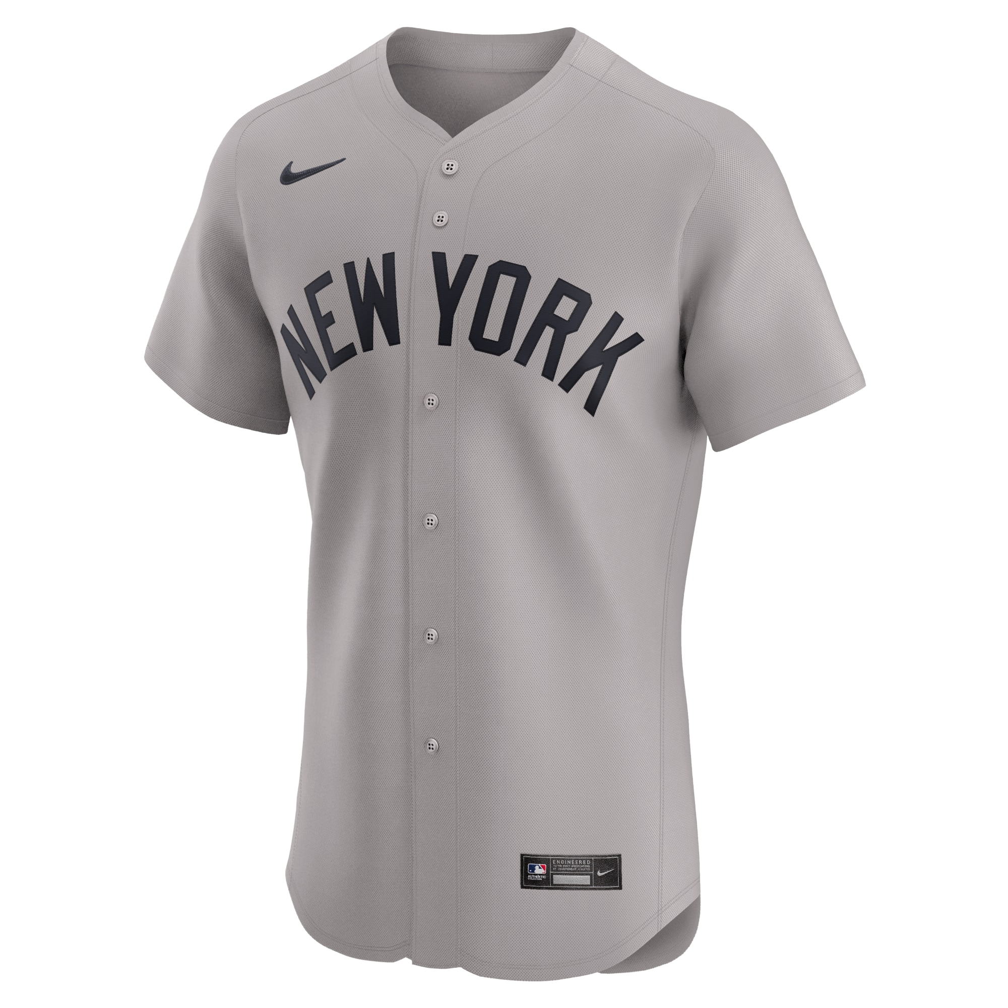 New York Yankees Gray Road Elite MLB Jersey Men's