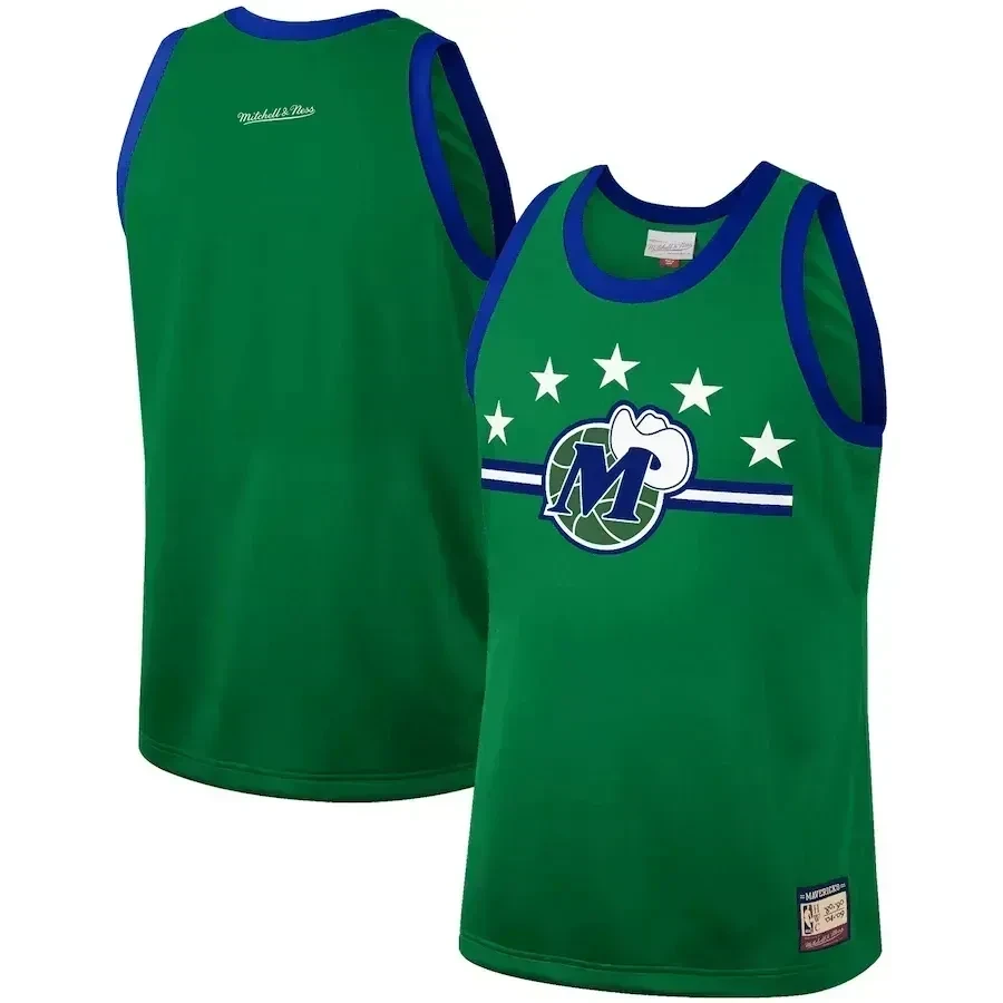 Dallas Mavericks Mitchell Ness Hardwood Classics Team Heritage Fashion Green NBA Jersey Men's