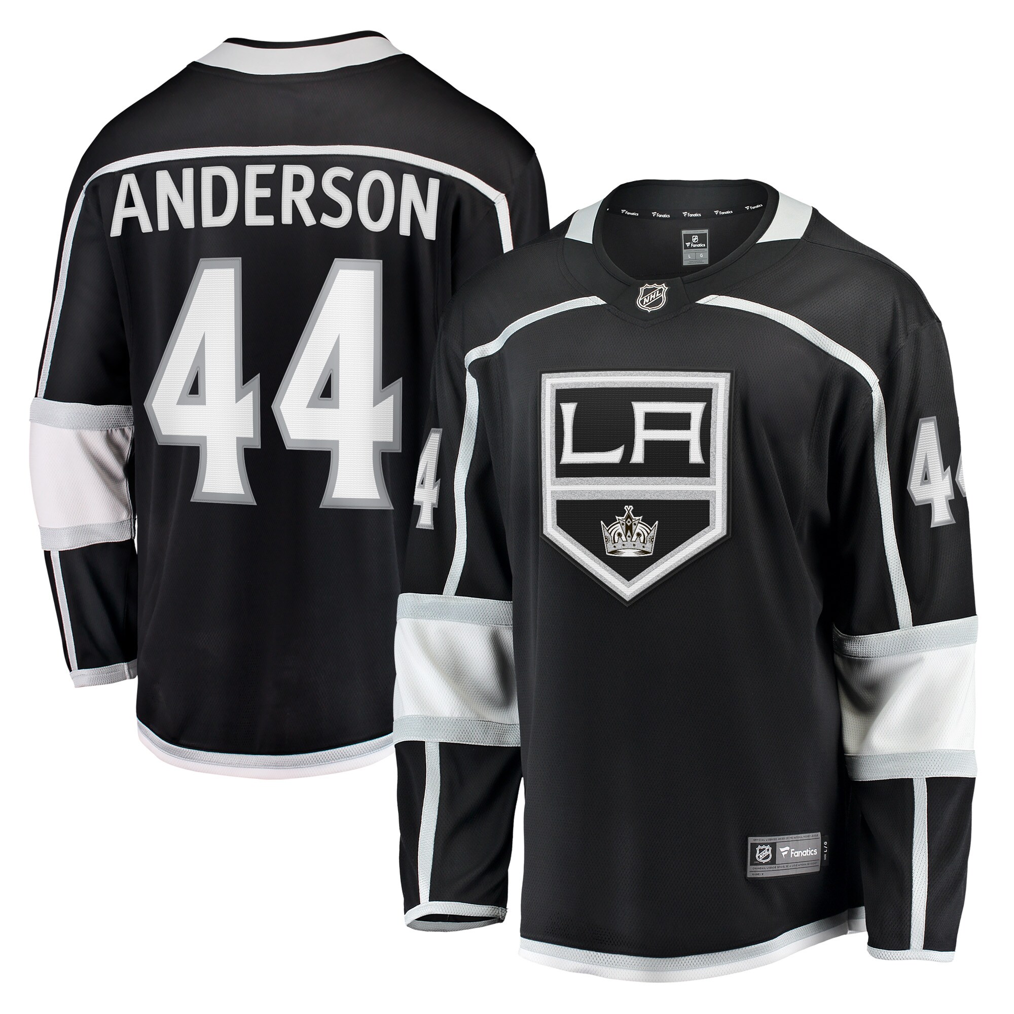 Los Angeles Kings Mikey Anderson Black Home Breakaway Player NHL Jersey Men's