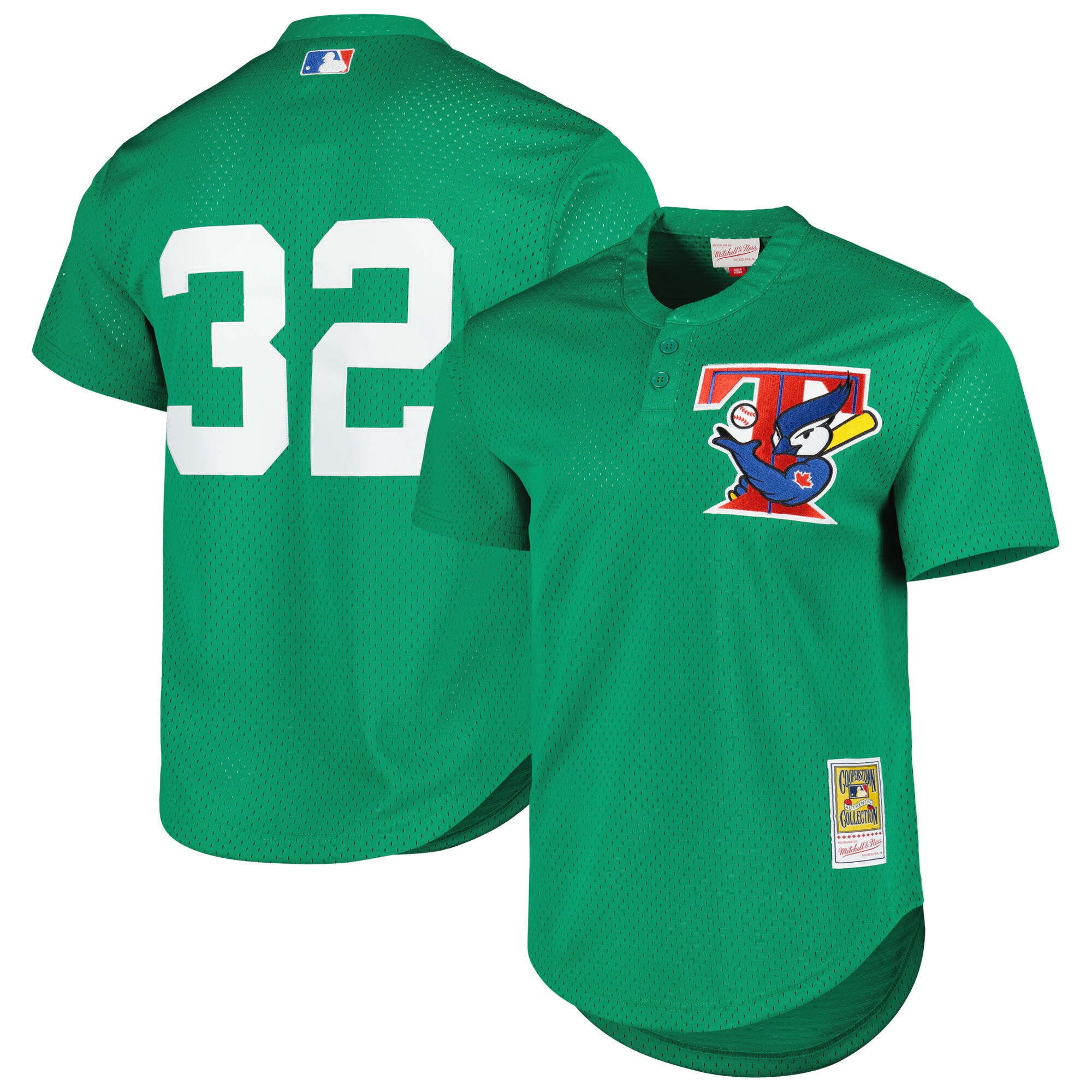 Toronto Blue Jays Mitchell Ness Green Cooperstown Collection Mesh Batting Practice MLB Jersey Men's