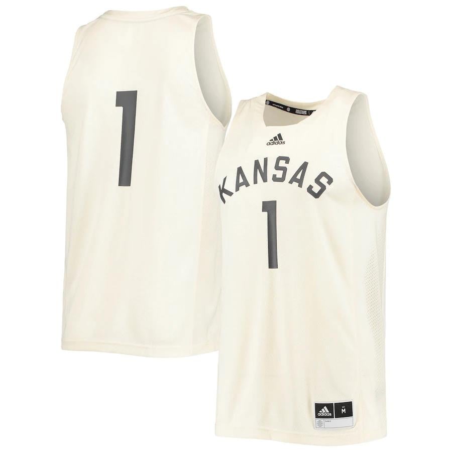 Kansas Jayhawks Reverse Retro Cream #1 NCAA Jersey Men's