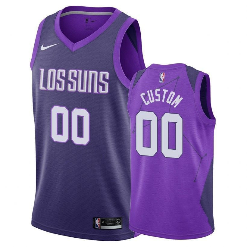 Phoenix Suns Custom 00 City Purple NBA Jersey Men's