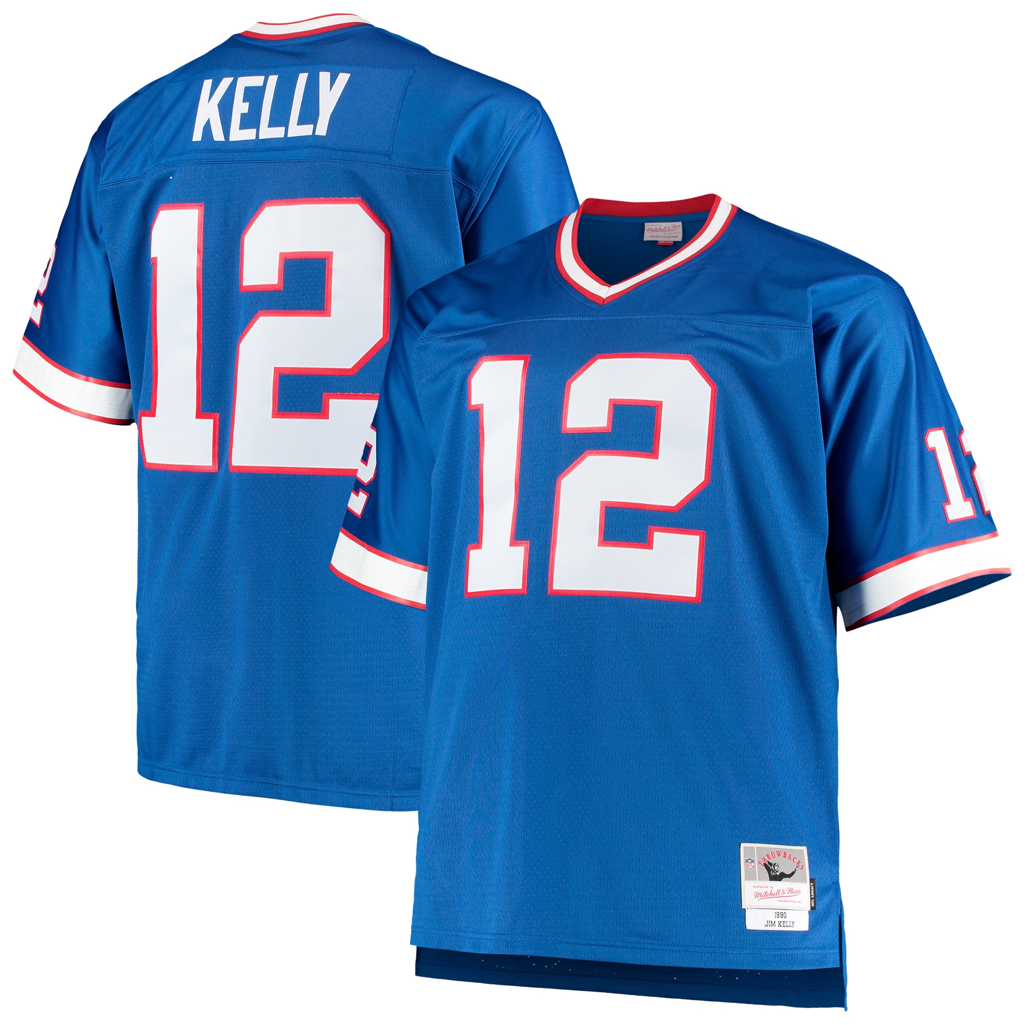 Buffalo Bills Jim Kelly Mitchell Ness Royal Big Tall 1990 Retired Player NFL Jersey Men's