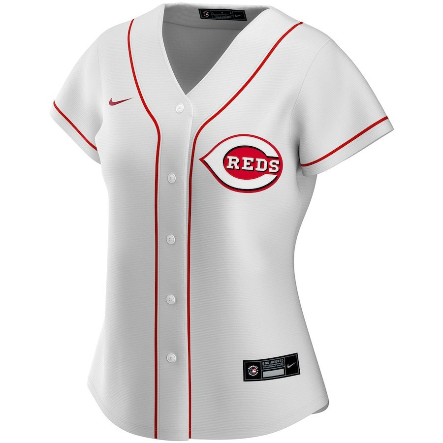 Cincinnati Reds Home Custom White MLB Jersey Women's