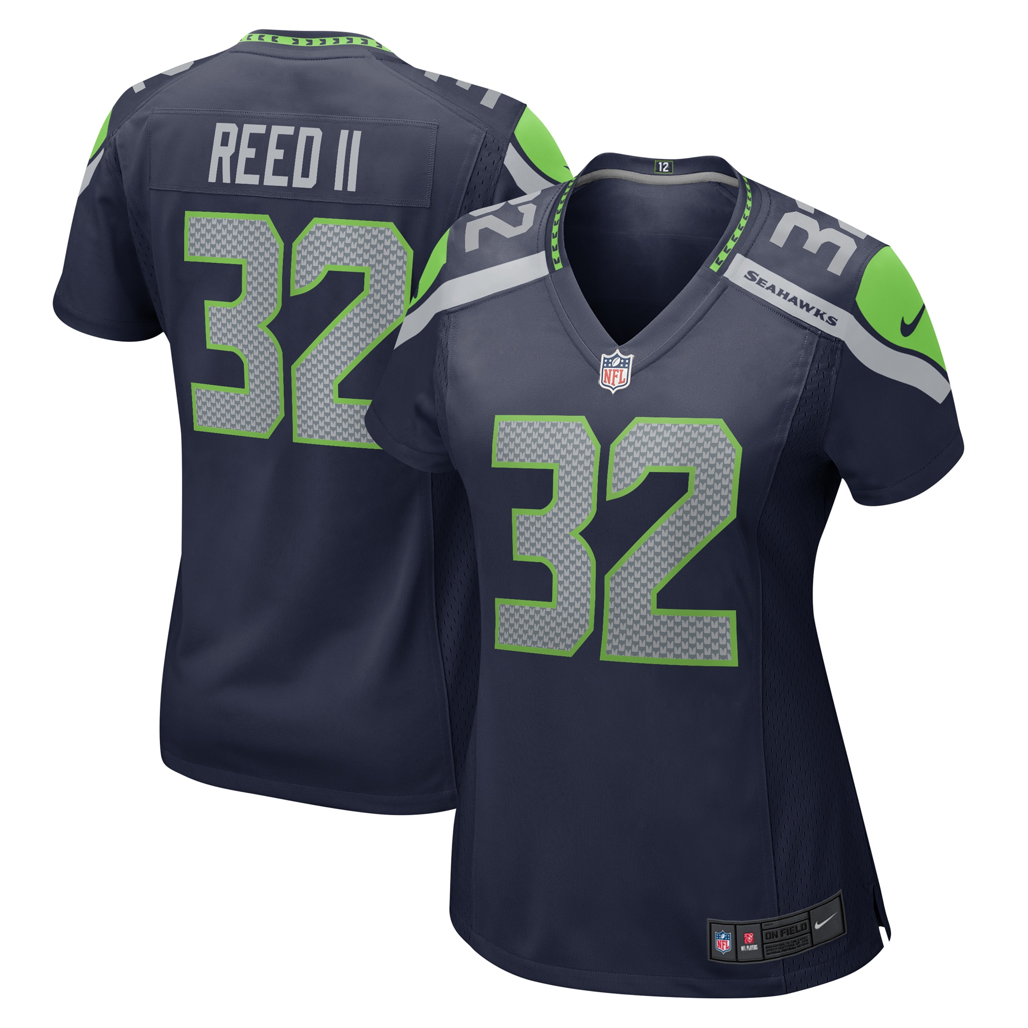 Seattle Seahawks Jerrick Reed II College Navy Game NFL Jersey Women's