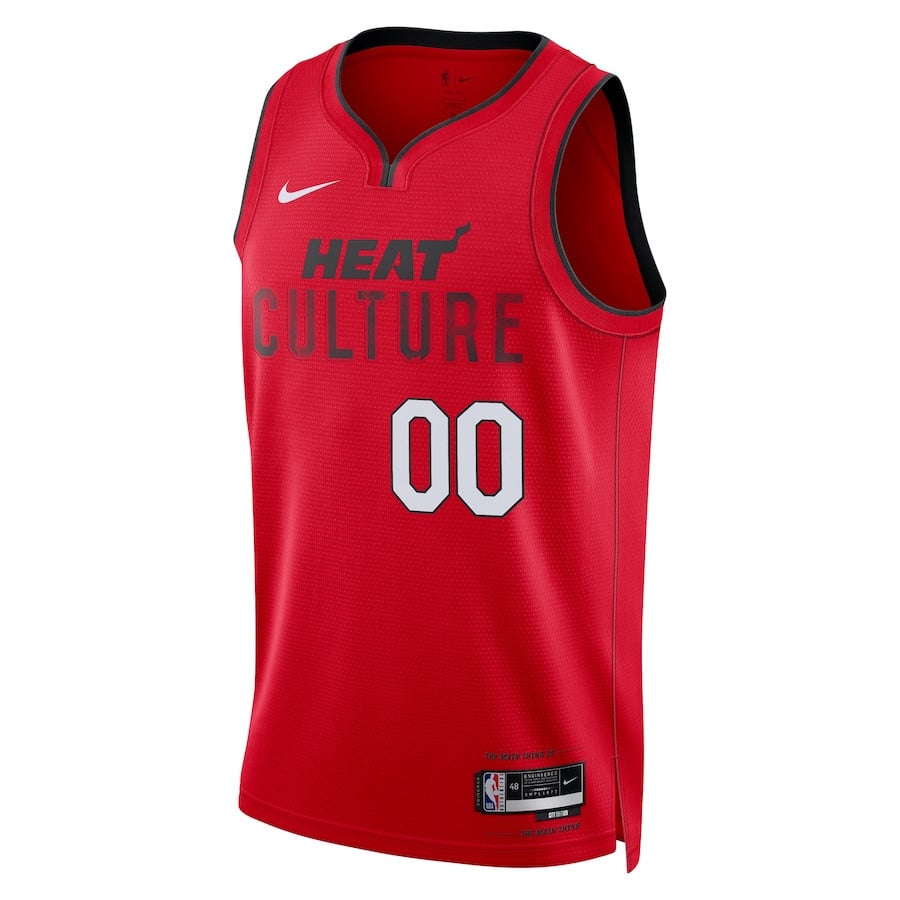 Miami Heat Unisex 2024/25 Custom Swingman City Edition Red NBA Jersey Unisex