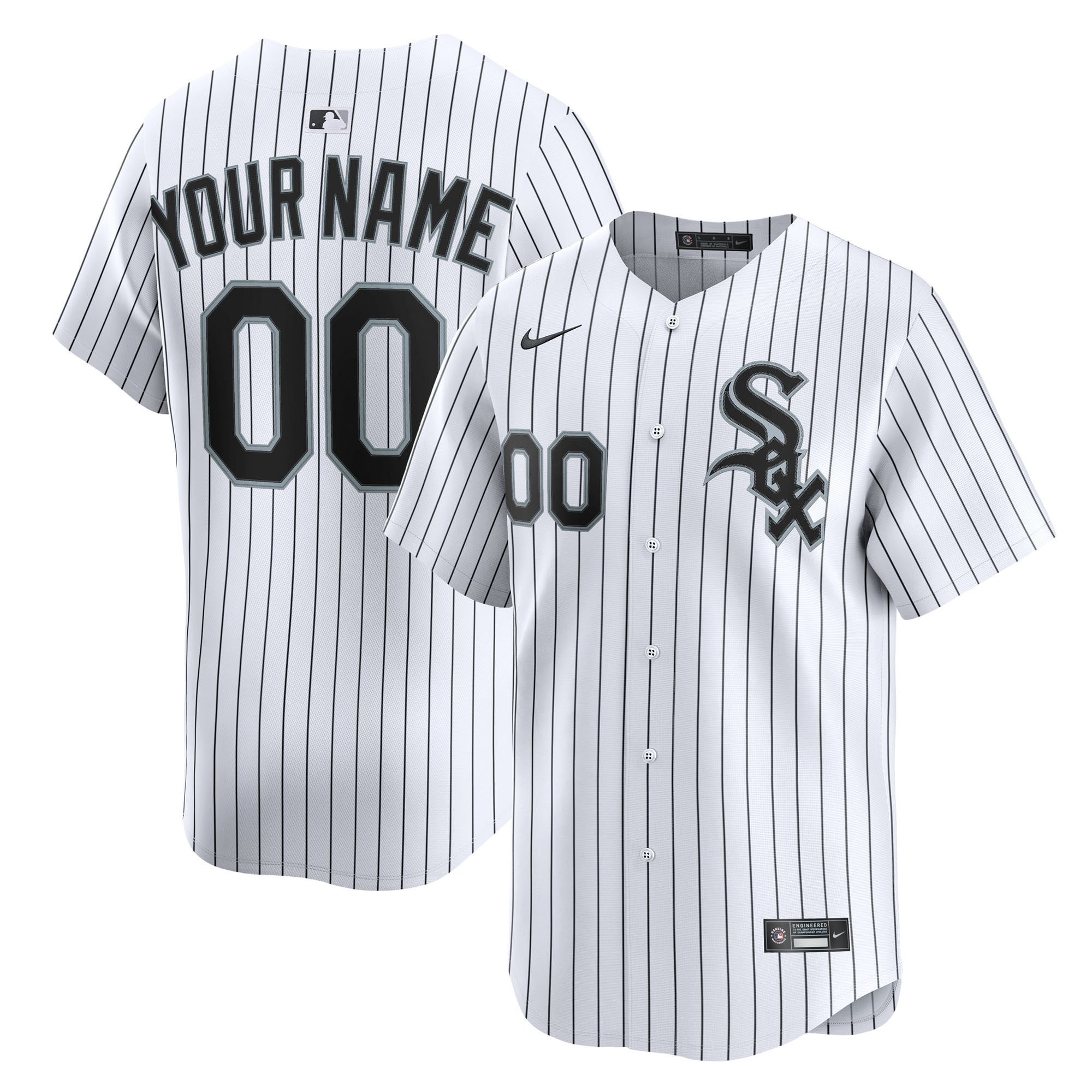 Chicago White Sox White Home Limited Custom MLB Jersey Men's