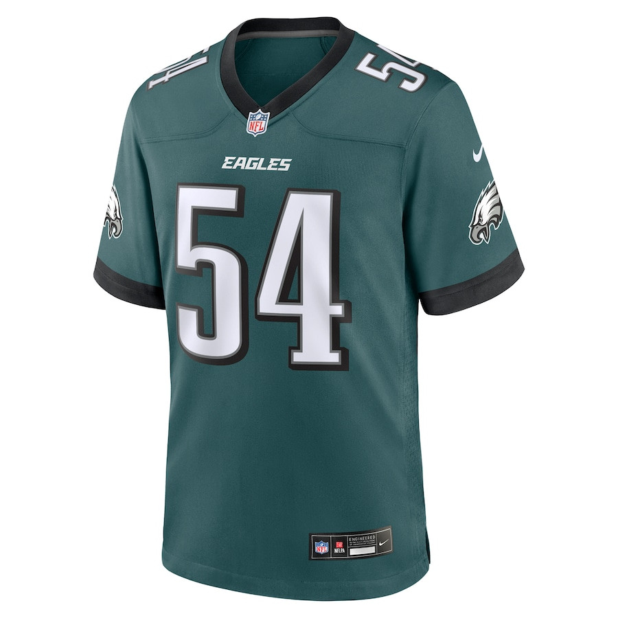 Jeremiah Trotter Jr. 54 Philadelphia Eagles Game Green NFL Jersey Men's