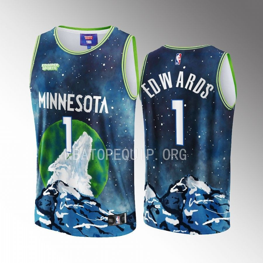 Anthony Edwards 1 Minnesota Timberwolves KidSuper Studio Unisex Hometown NBA Jersey Unisex