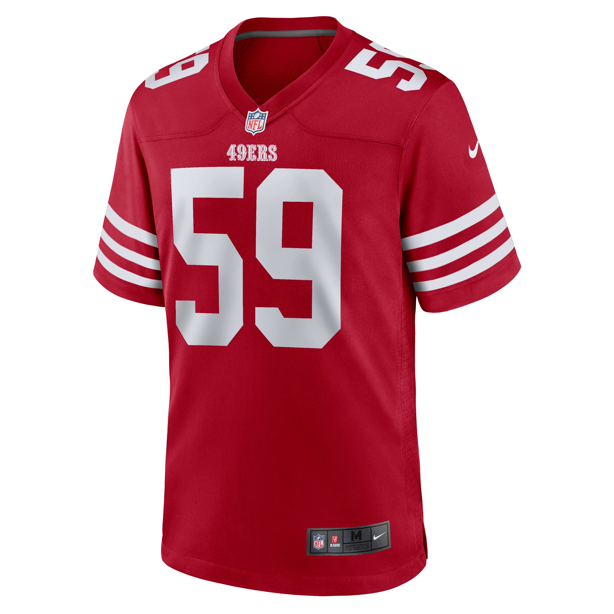 San Francisco 49ers De'Vondre Campbell Scarlet Game NFL Jersey Men's