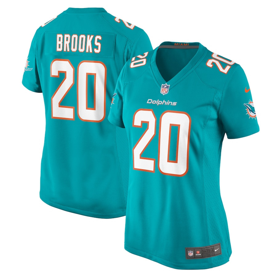 Jordyn Brooks 20 Miami Dolphins Game Aqua NFL Jersey Women's