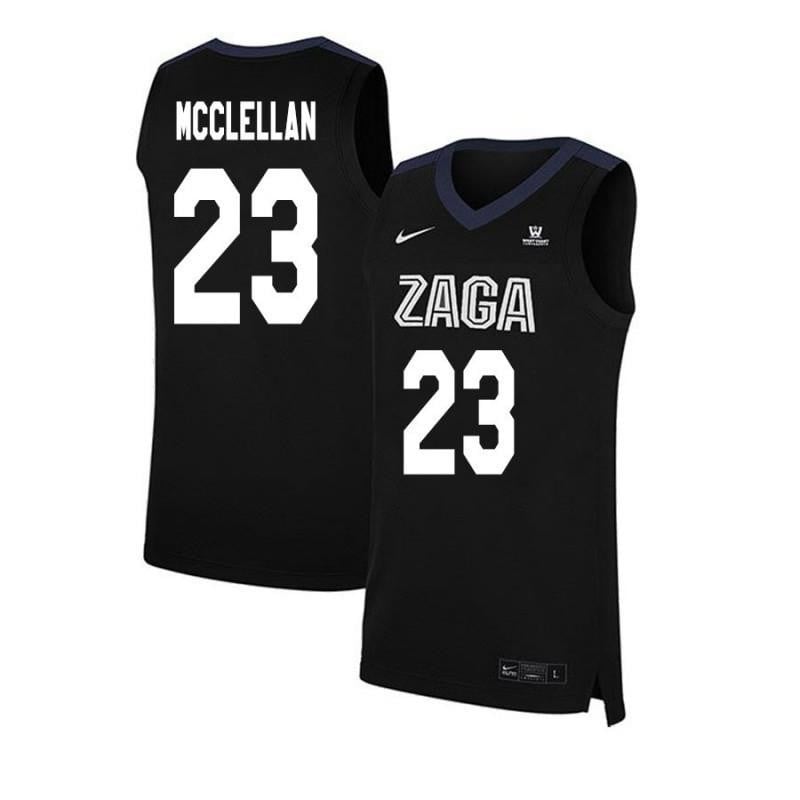 23 Eric McClellan Black Elite Gonzaga Bulldogs NCAA Jersey Men's