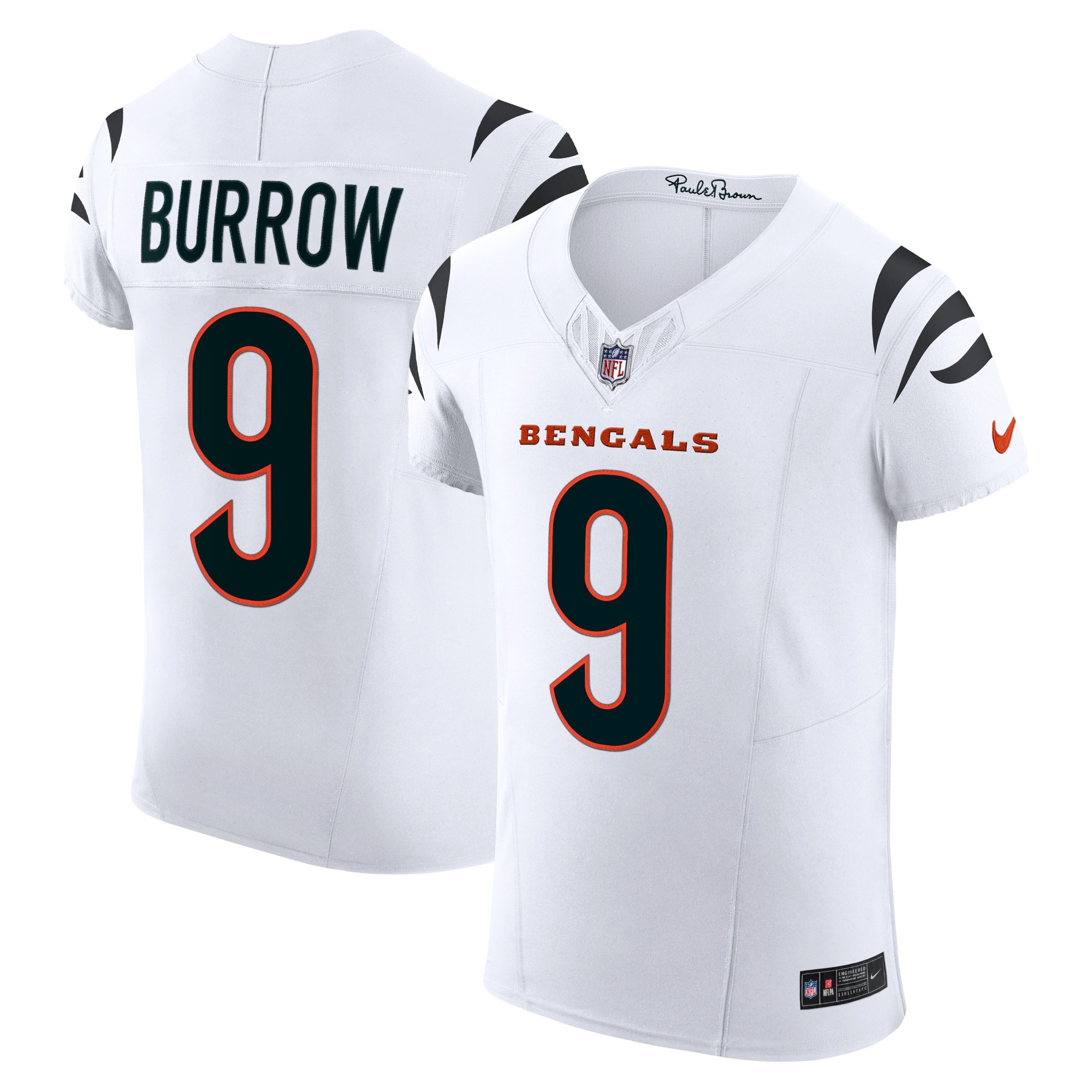 Cincinnati Bengals Joe Burrow White Vapor F.U.S.E. Elite NFL Jersey Men's