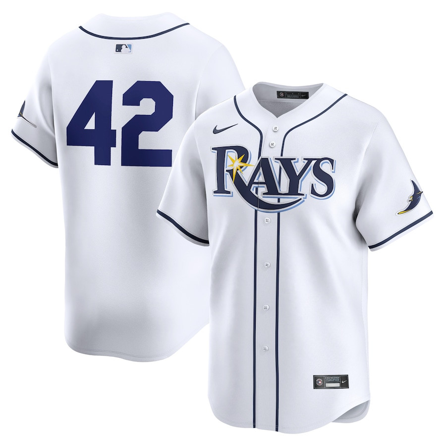 Tampa Bay Rays 2024 Jackie Robinson Day Home Limited White MLB Jersey Men's