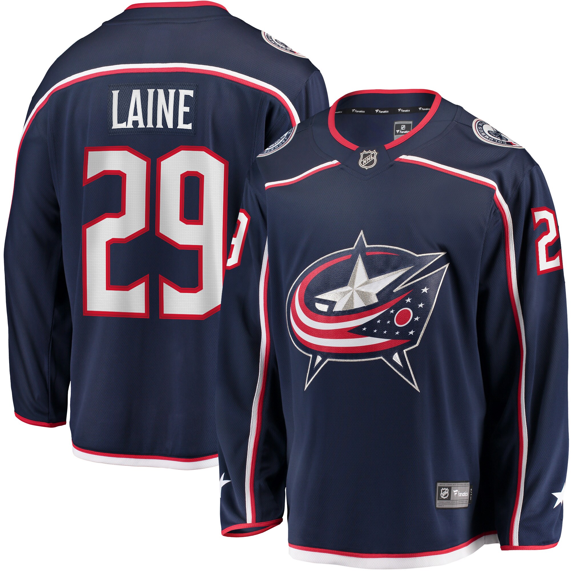 Columbus Blue Jackets Patrik Laine Navy Home Breakaway NHL Jersey Men's