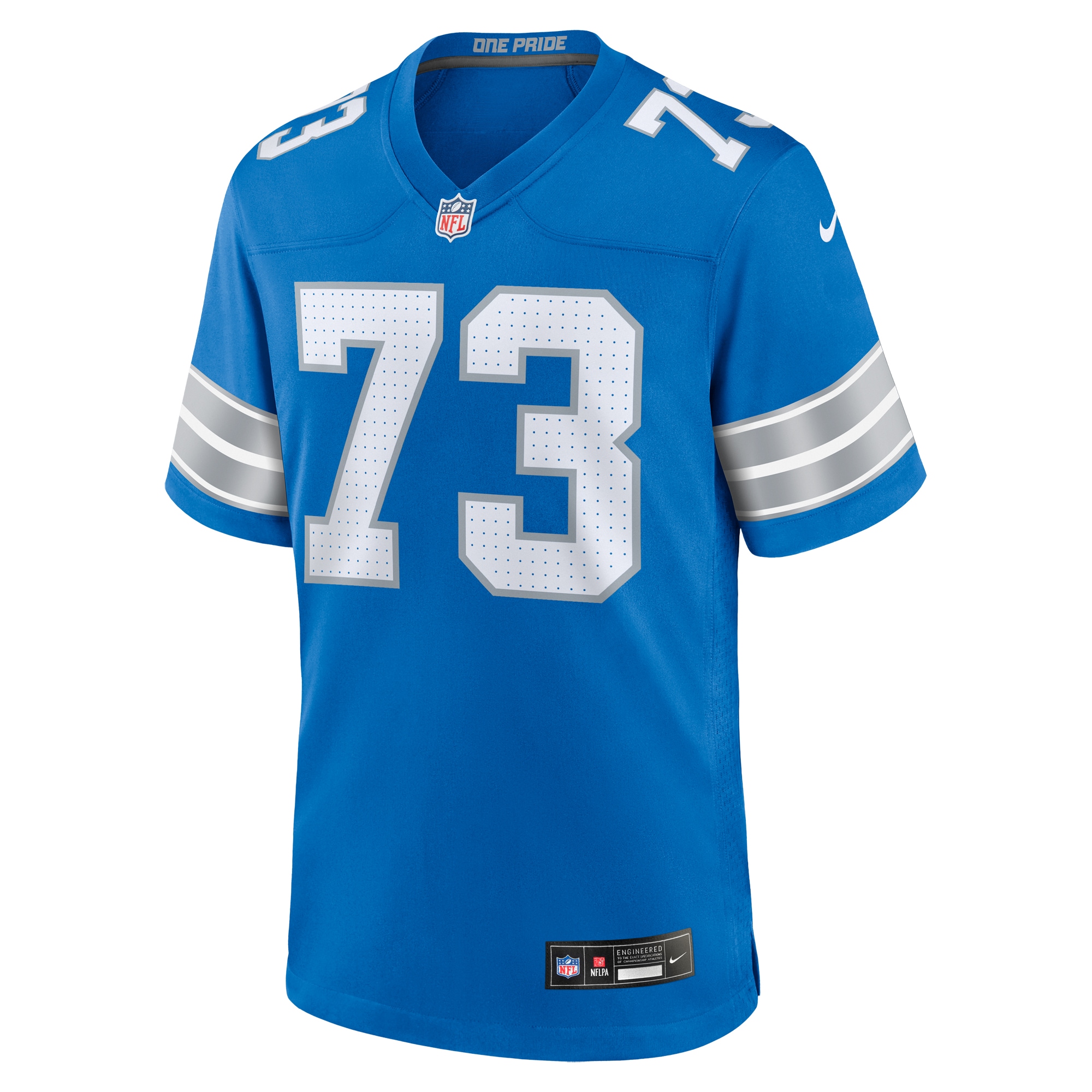 Detroit Lions Christian Mahogany Blue Team Game NFL Jersey Men's