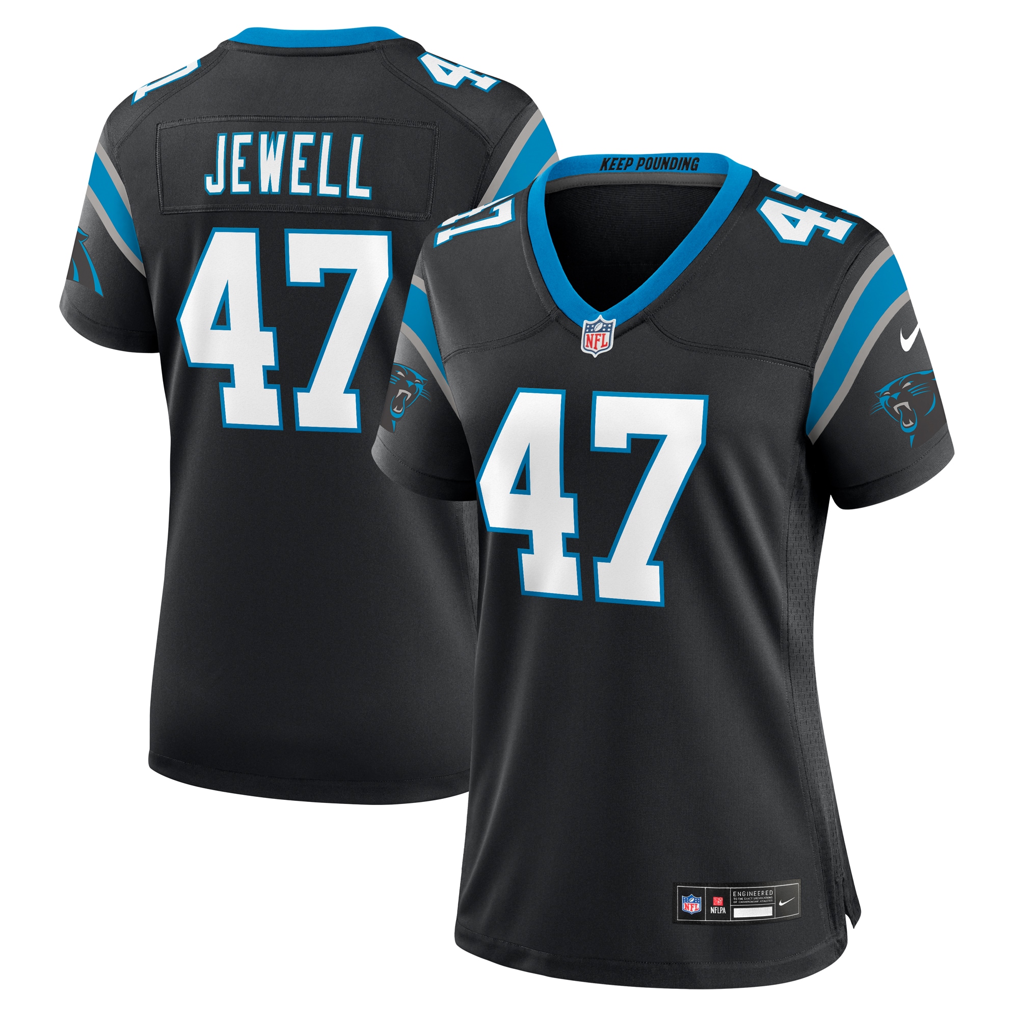 Carolina Panthers Josey Jewell Black Game NFL Jersey Women's