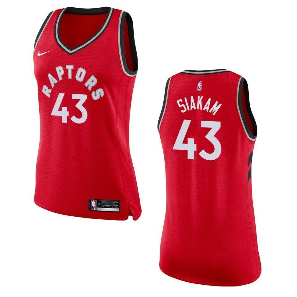 Toronto Raptors 43 Pascal Siakam Icon Swingman Red NBA Jersey Women's