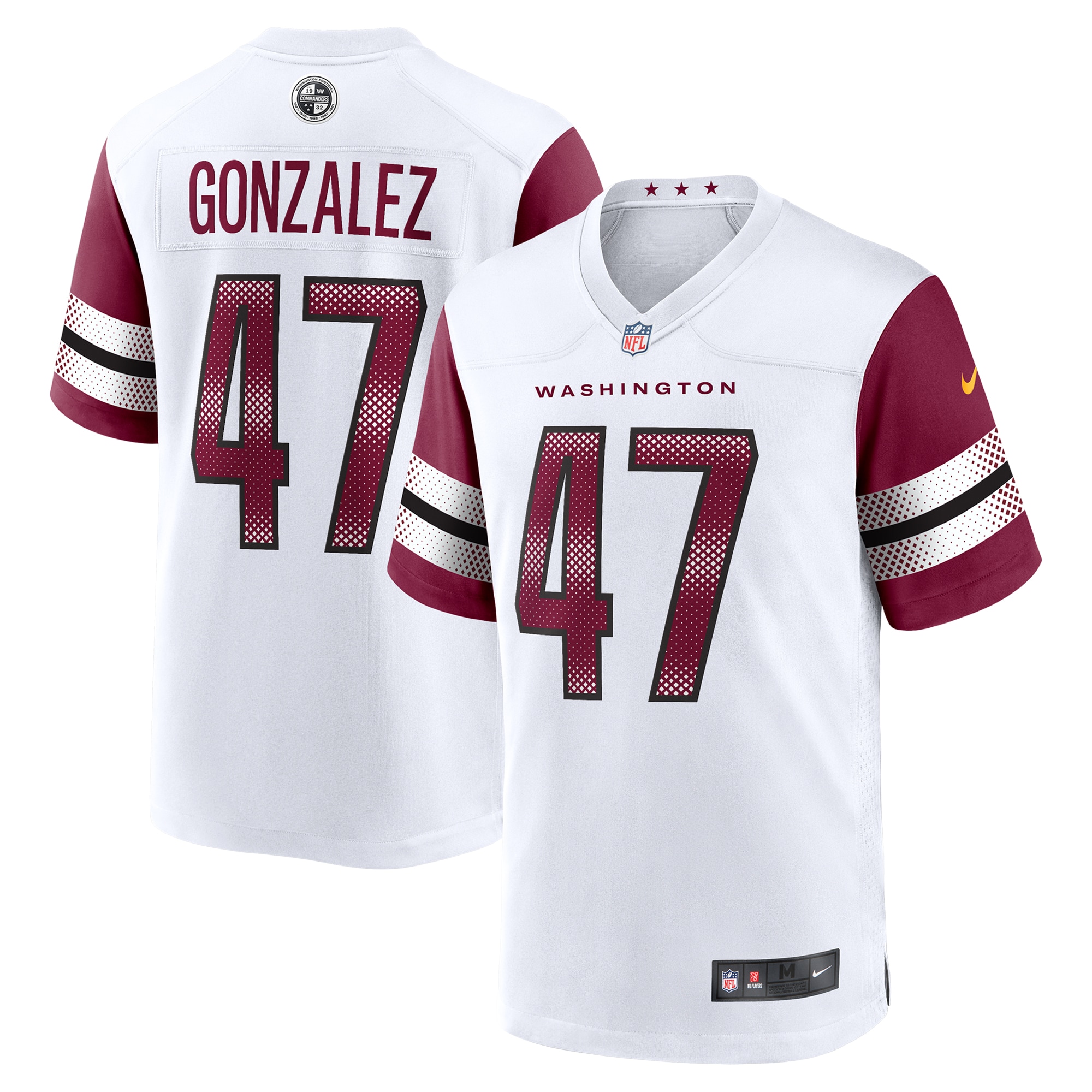 Washington Commanders Zane Gonzalez White Game NFL Jersey Men's