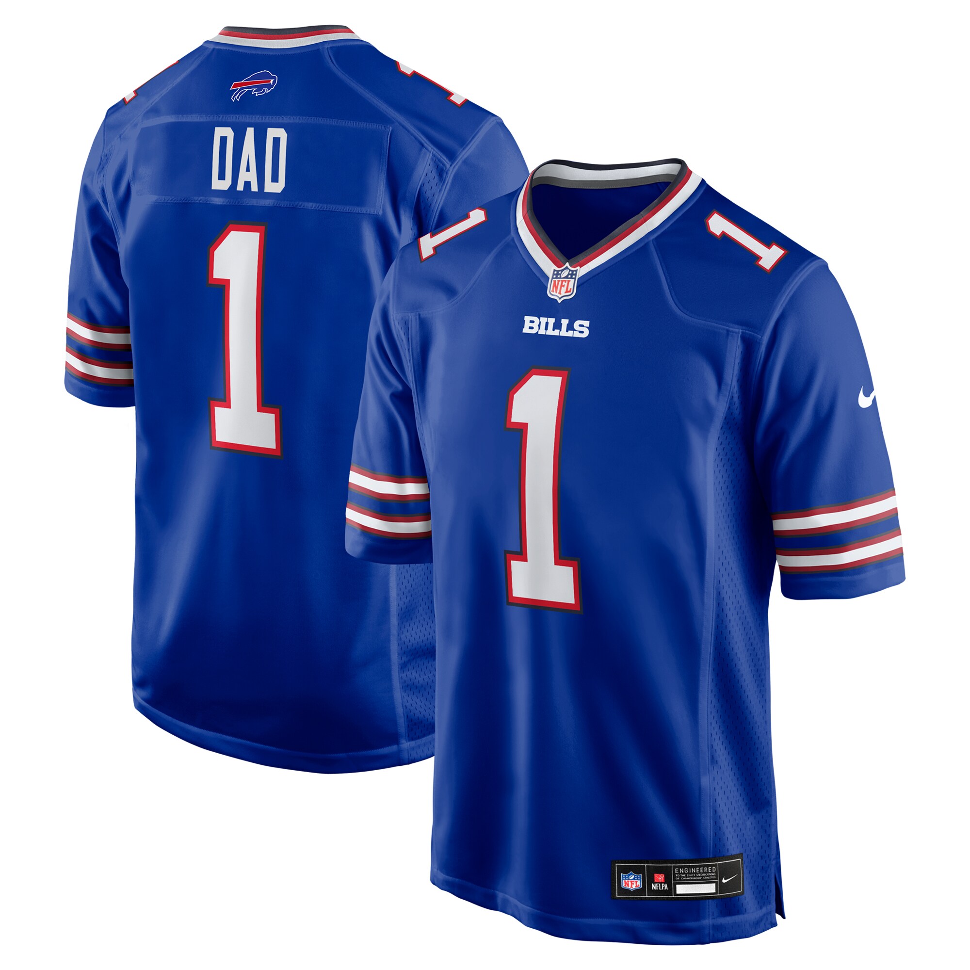 Buffalo Bills Number 1 Dad Royal Game NFL Jersey Men's