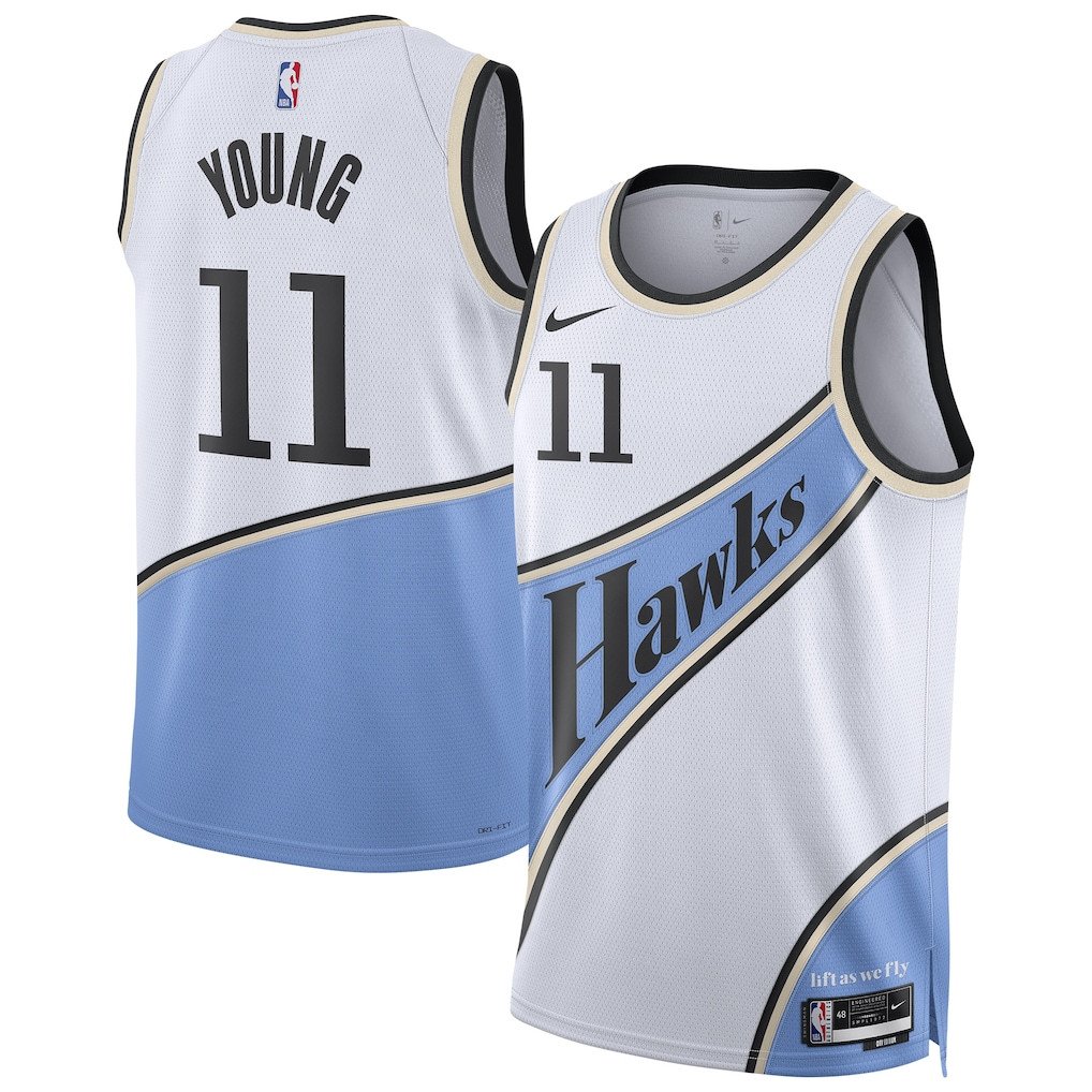 Trae Young 11 Atlanta Hawks Unisex 2024/25 Swingman Player City Editio White NBA Jersey Unisex
