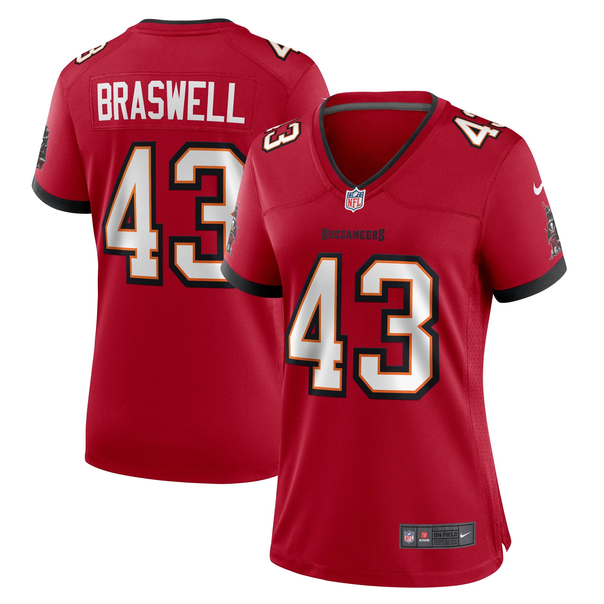 Tampa Bay Buccaneers Chris Braswell Red Game NFL Jersey Women's